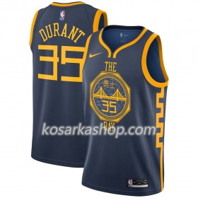 Dres Golden State Warriors Kevin Durant 35 Nike 2018-19 City Edition Navy Swingman